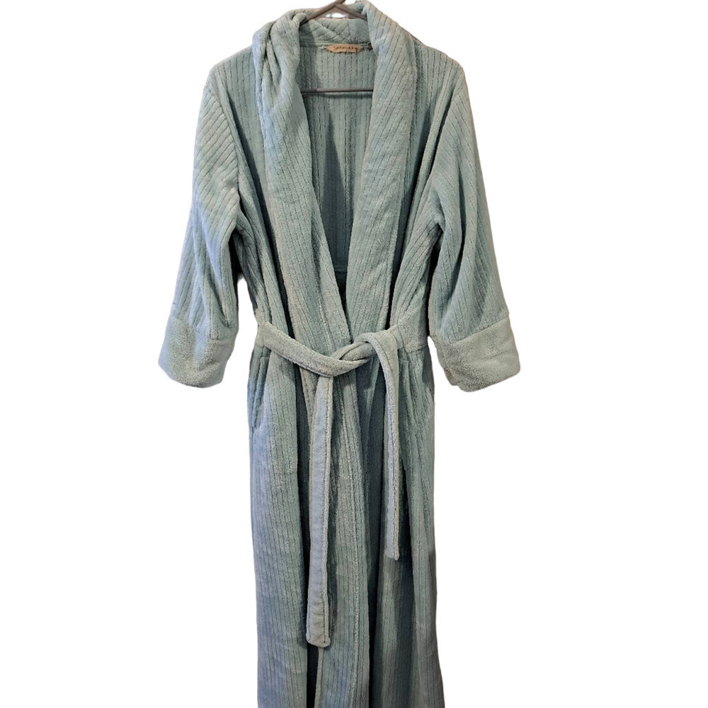 Soft surroundings Aqua Blue robe size L
